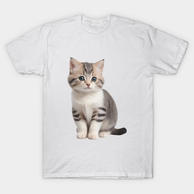 Nature, Cute Little Cat T-Shirt by AqlShop